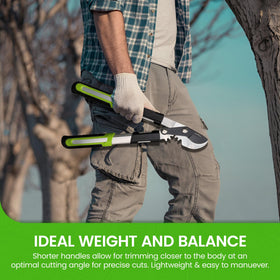 Garden Guru ergonomic short handles providing balanced, precise trims
