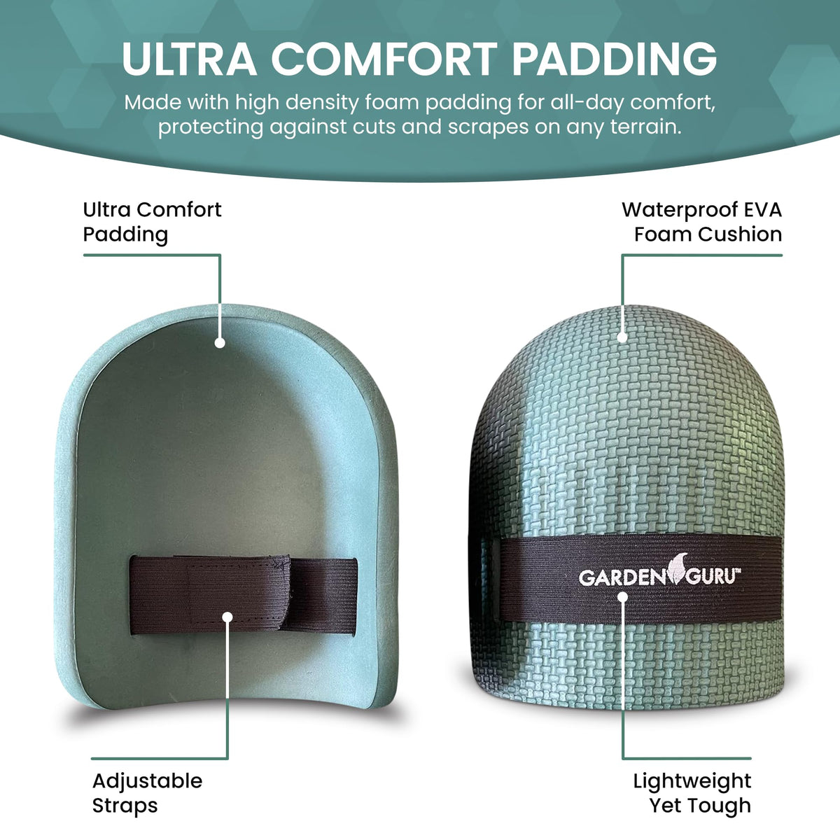 Garden Guru knee pads lightweight tough design balances comfort and protection