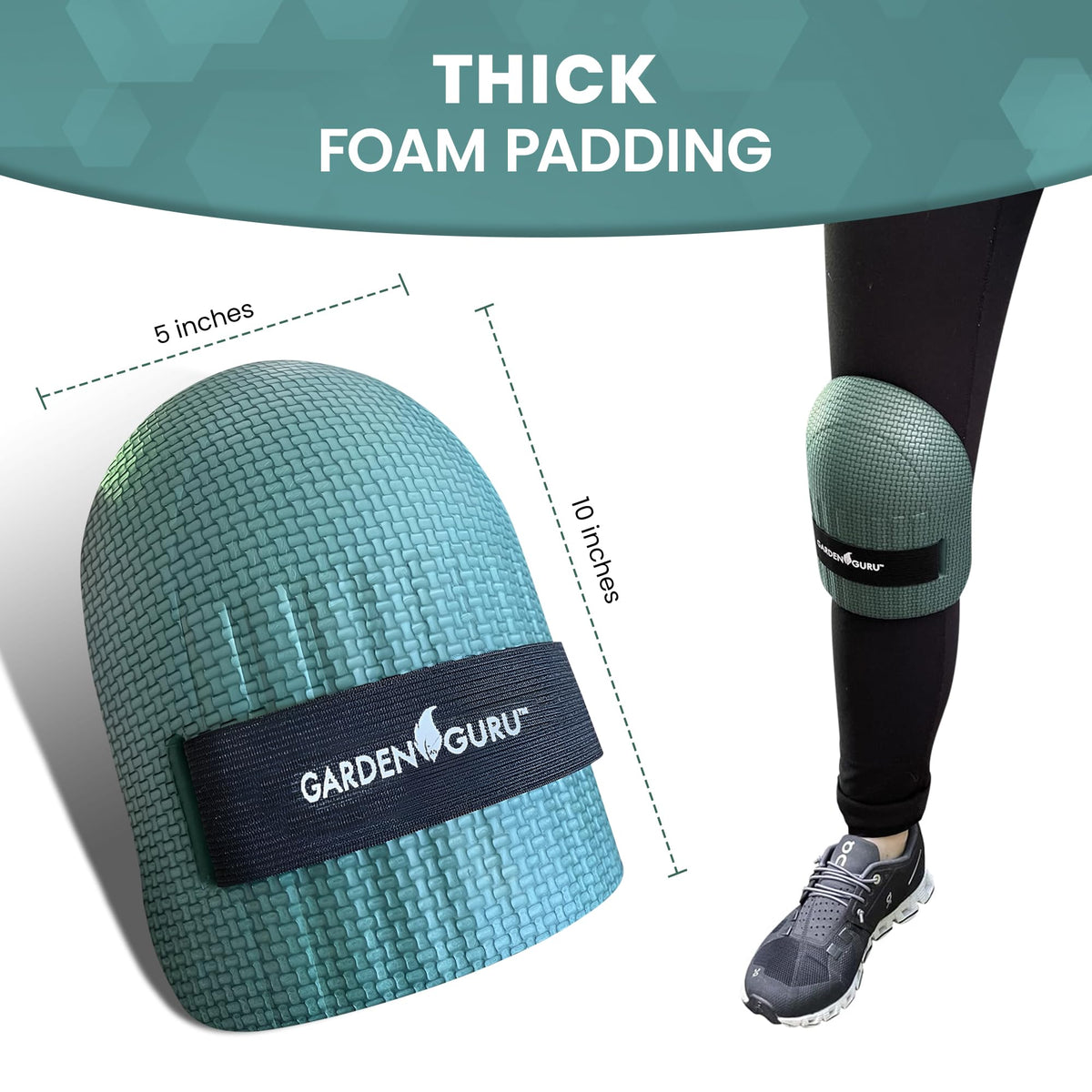 Garden Guru knee pads waterproof EVA foam cushion protects knees on damp ground
