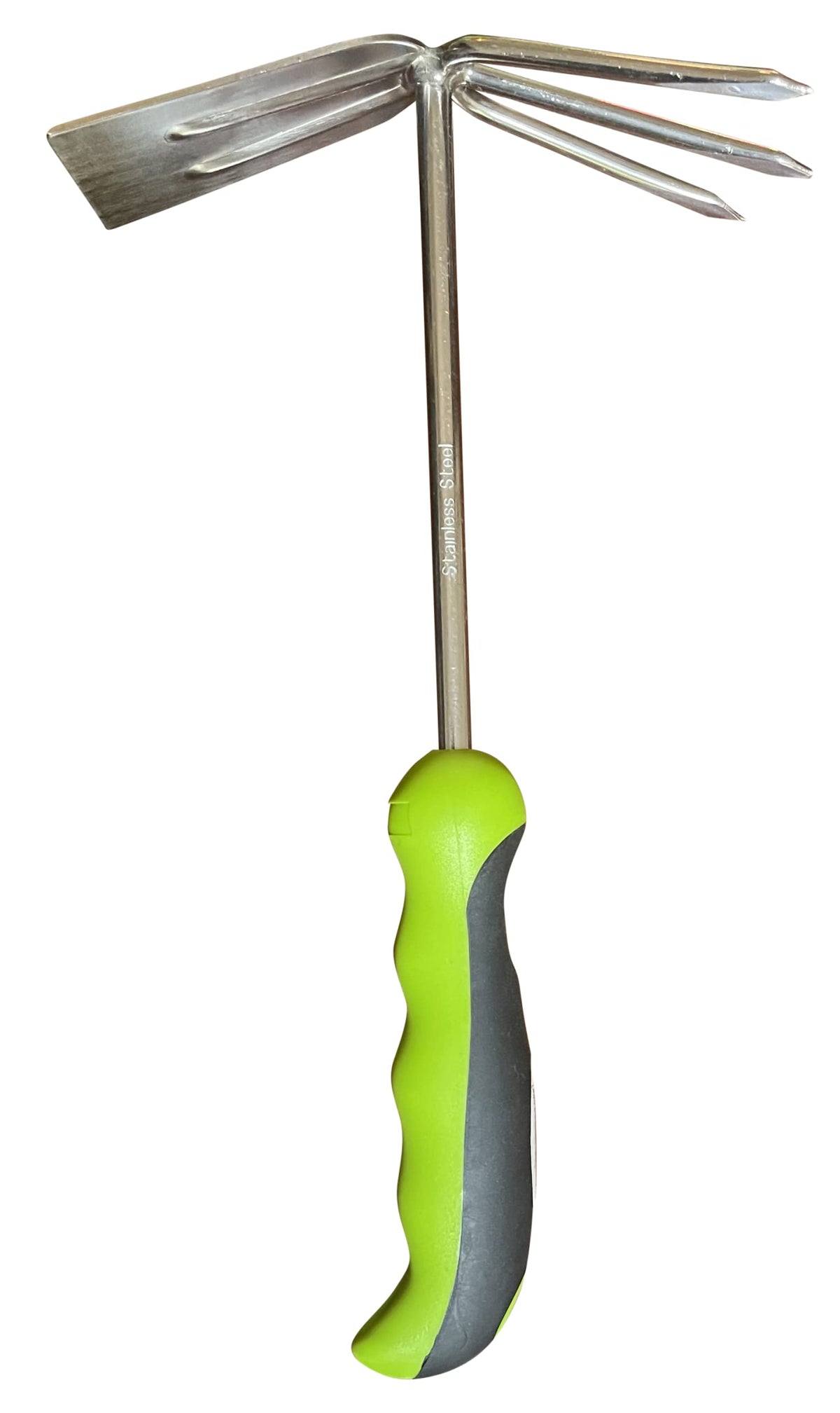 Garden Guru lifetime warranty banner on sturdy gardening tool.