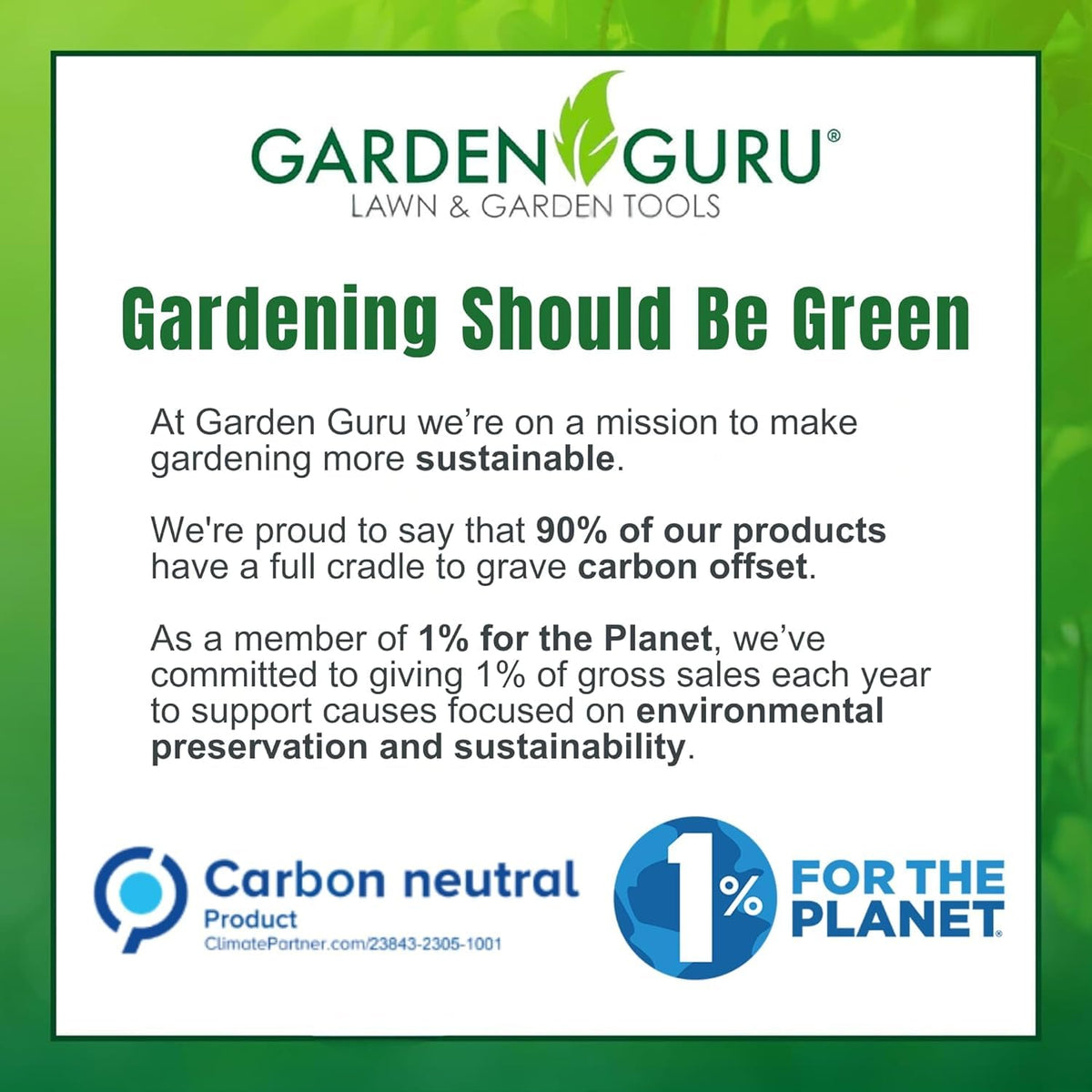 Garden Guru rust-resistant steel promises durable, long-lasting performance.