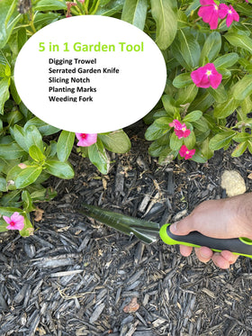 Garden Guru stainless steel blade provides rust resistance for durable garden work