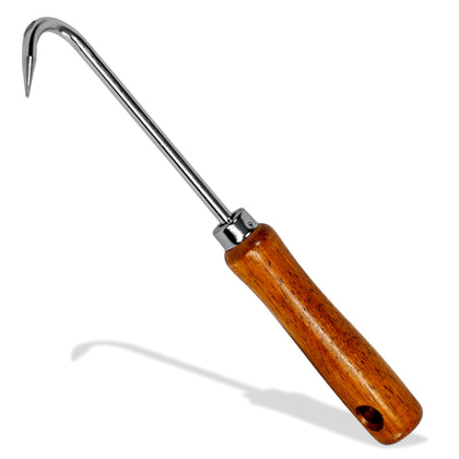 Garden Helper Root Hook tool close-up showing robust blade for gentle root loosening during repotting
