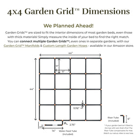 Garden In Minutes Garden Grid provides even watering to every plant for healthier beds.
