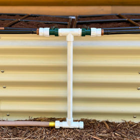 Garden Grid Manifold 17 tall double style assembly showing linked grids for unified watering.