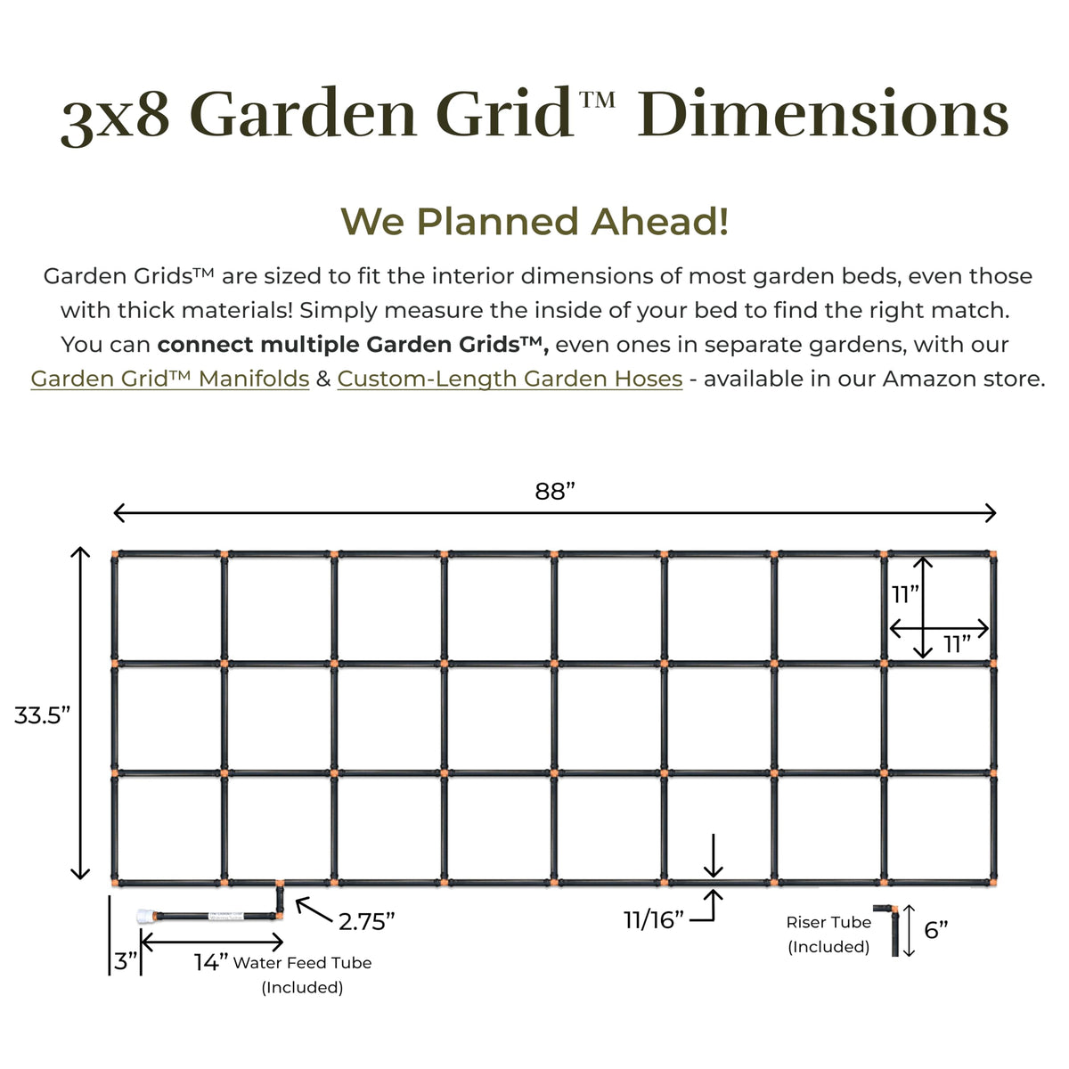 Garden Grid uses UV resistant materials for sun resilience