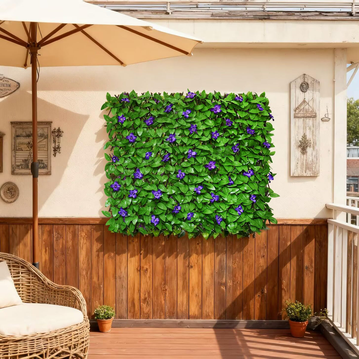 Garden Land expandable fence fully expanded to 22x120 inches for larger coverage