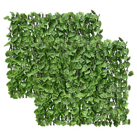 Garden Land expandable fence privacy screen with ivy wall decor for balcony privacy and airflow.
