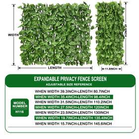 Garden Land ivy fencing panel outdoors demonstrates privacy and decorative balcony view.