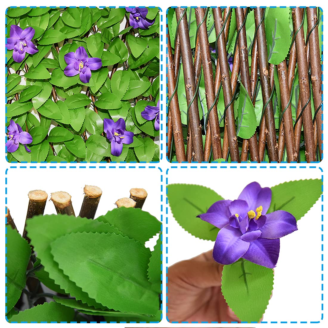 Garden Land privacy screen installation by zip ties for quick balcony setup