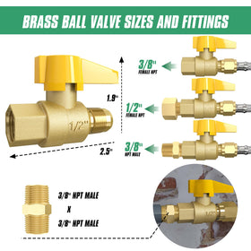 GardenNow brass ball valve close-up highlights durable, secure fuel connections