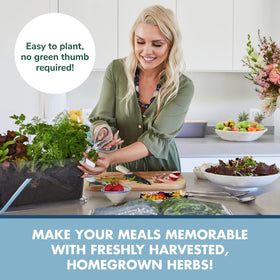 Garden Republic heirloom seeds pack with basil, thyme, parsley, cilantro for kitchen herbs