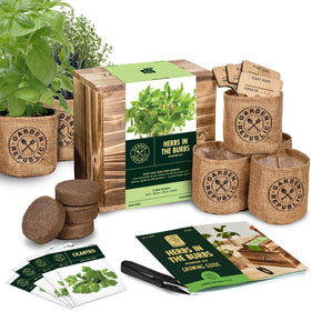 Garden Republic indoor herb garden starter kit box packaging for easy start