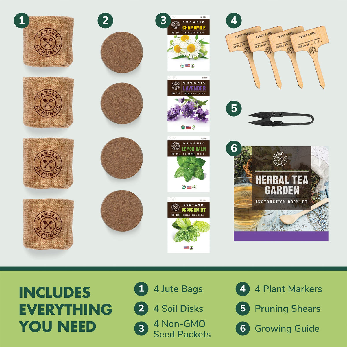 Garden Republic soil disks primed for quick herb germination