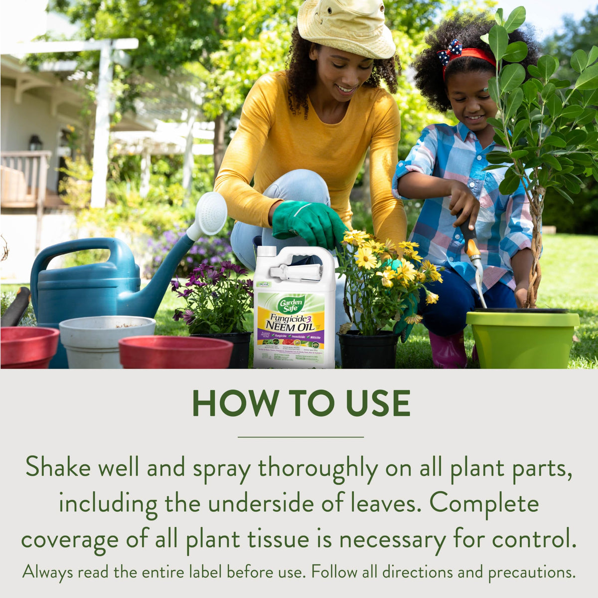 Garden Safe Fungicide3 targets aphids and whiteflies on foliage.