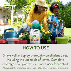 Garden Safe Fungicide3 targets aphids and whiteflies on foliage.