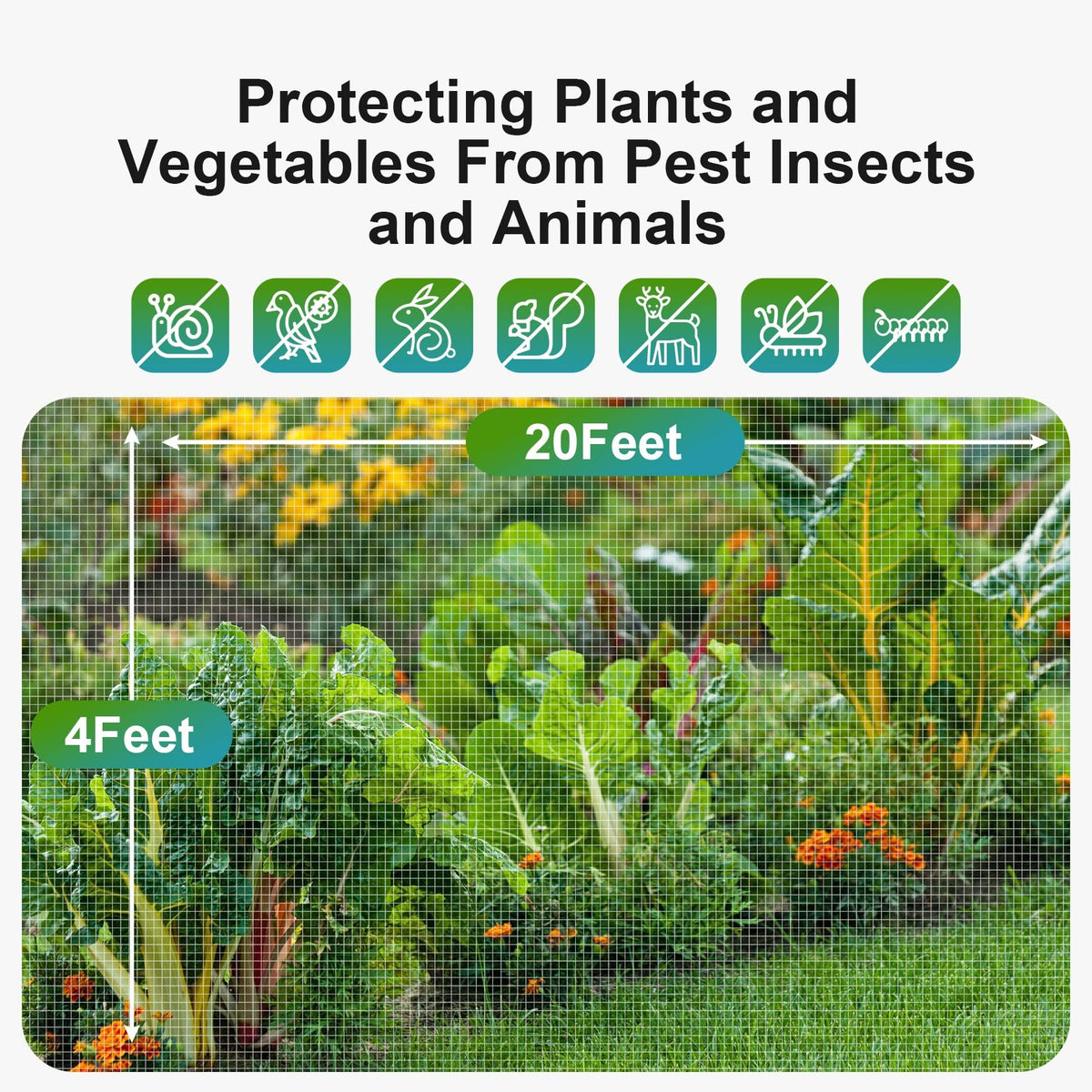 Garden Tailor UV-stabilized HDPE netting for long-lasting garden protection.