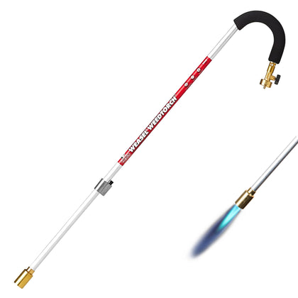 Garden Weasel WeedTorch with integrated lighter for quick, chemical-free weed removal.