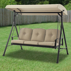 Garden Winds Belden Park Swing Version I canopy with flat-adjustment knobs for secure height.