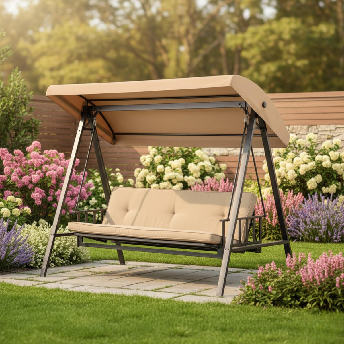 Garden Winds custom-fit canopy for Style Selections GCS00395A ensures precise installation.