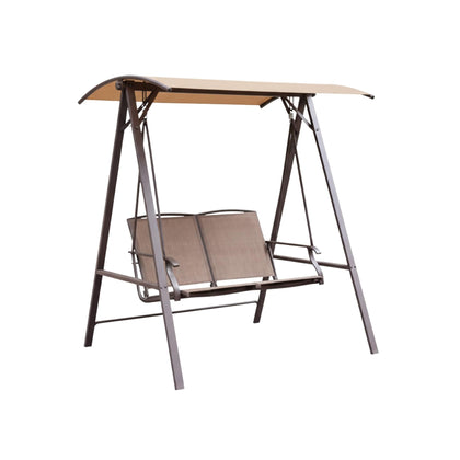 Garden Winds durable 350 denier canopy top in beige provides UV protection for Gardenline swing.