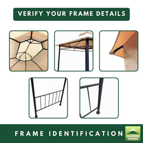 Garden Winds replacement canopy top for Jefferies gazebo—easy frame installation.