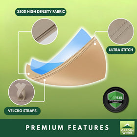 Garden Winds CPAI-84 fire retardant canopy supports outdoor safety.