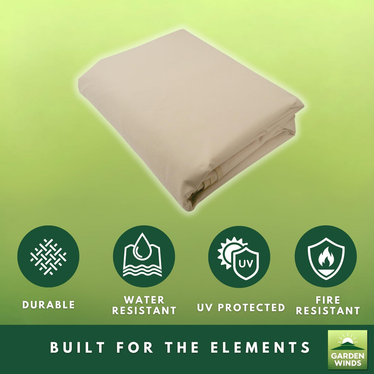 Garden Winds 1-year warranty and US-based support for fit questions.