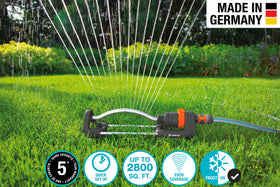 Gardena Aqua S adjusting range with slider for precise irrigation.