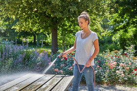Gardena frost protection technology shields the nozzle in cold weather