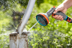 Gardena Multi Sprayer Comfort in cleaning mode for versatile tasks