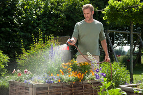 Gardena durable soft-ring head protecting against damage during cleaning