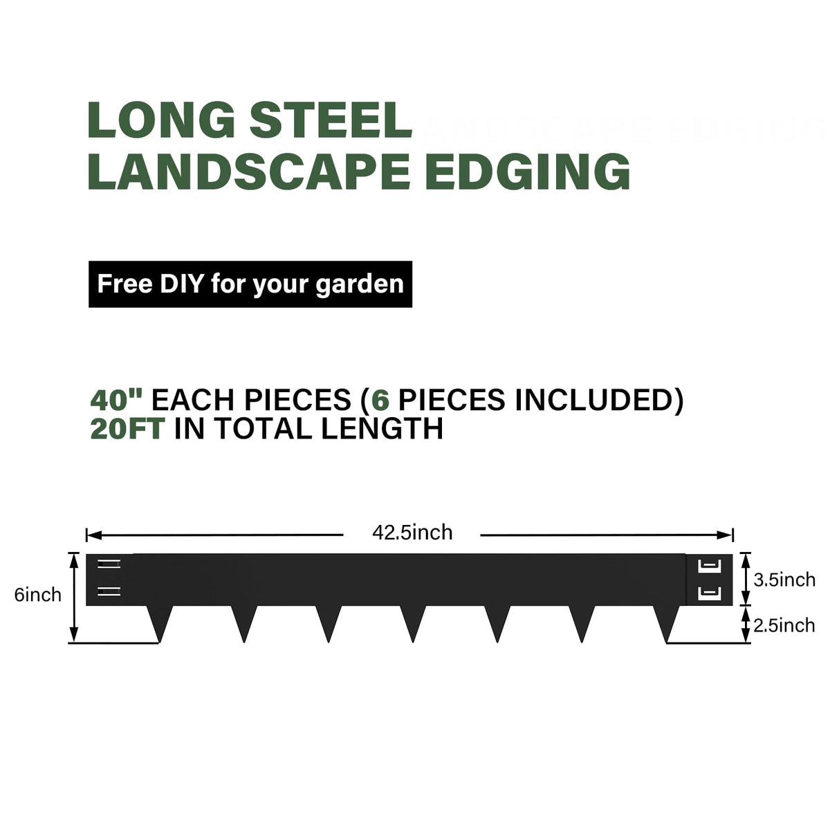 Gardenaire bendable black edging enables curved borders without cutting.