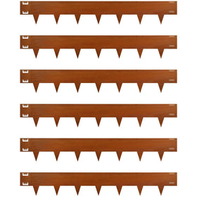 Gardenaire Cor-Ten steel edging 40-inch six-pack creates long-lasting garden borders.