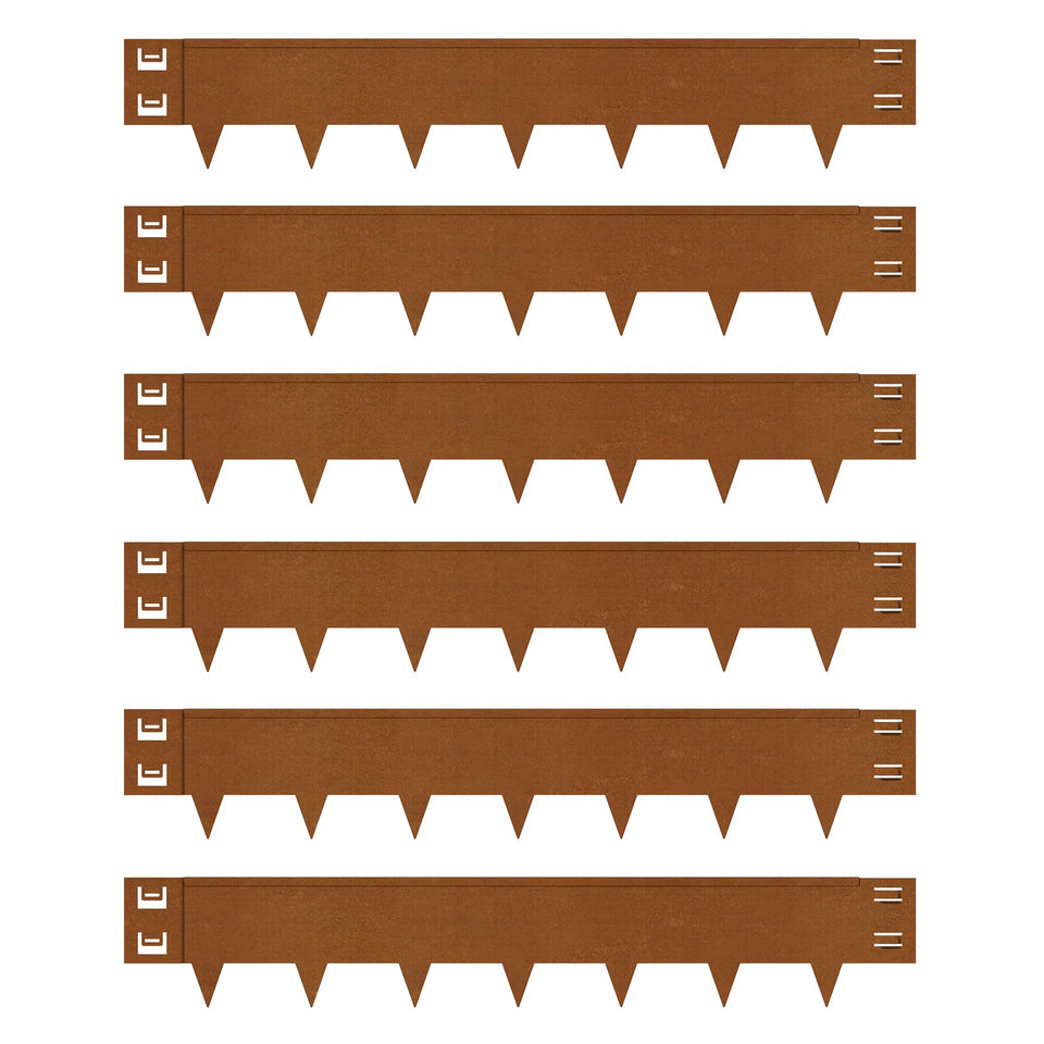 Gardenaire Cor-Ten steel edging with 40-inch length for durable garden borders.