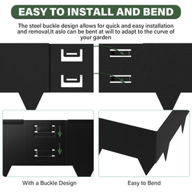 Gardenaire edging buckle connection for quick, tight joint installation.