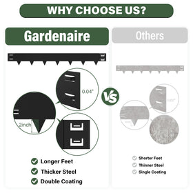 Gardenaire bendable edging follows curves for flexible landscape design.