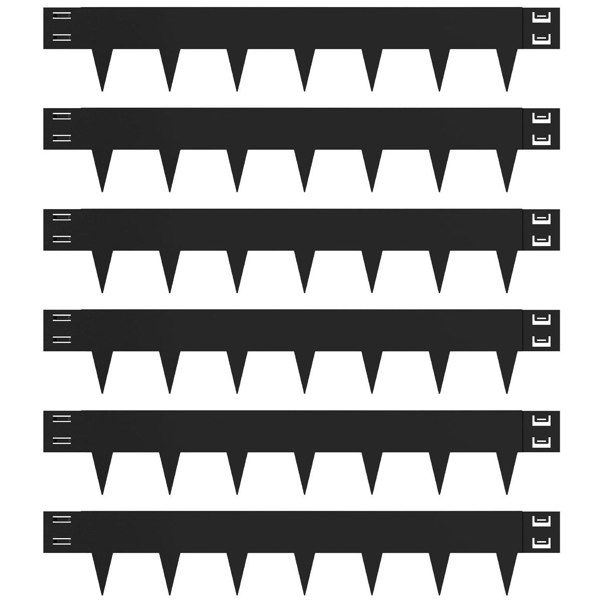 Gardenaire galvanized steel edging, 40-inch length, for clean borders.
