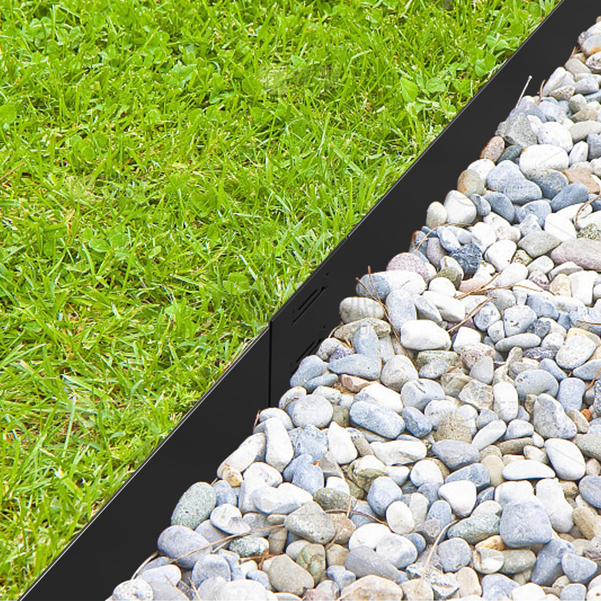 Gardenaire matte black steel finish complements outdoor spaces.