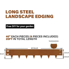 Gardenaire pre-rusted Cor-Ten edging offers instant rustic appeal.