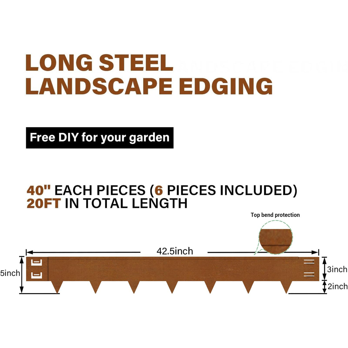 Pre-rusted Gardenaire edging adds instant patina appeal to outdoor spaces.