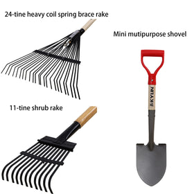 GardenAll 7-Piece Set hoe helps break compacted soil effortlessly.
