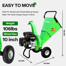 GardenBeaut S3 engine and fuel area shows 7HP gas powered design