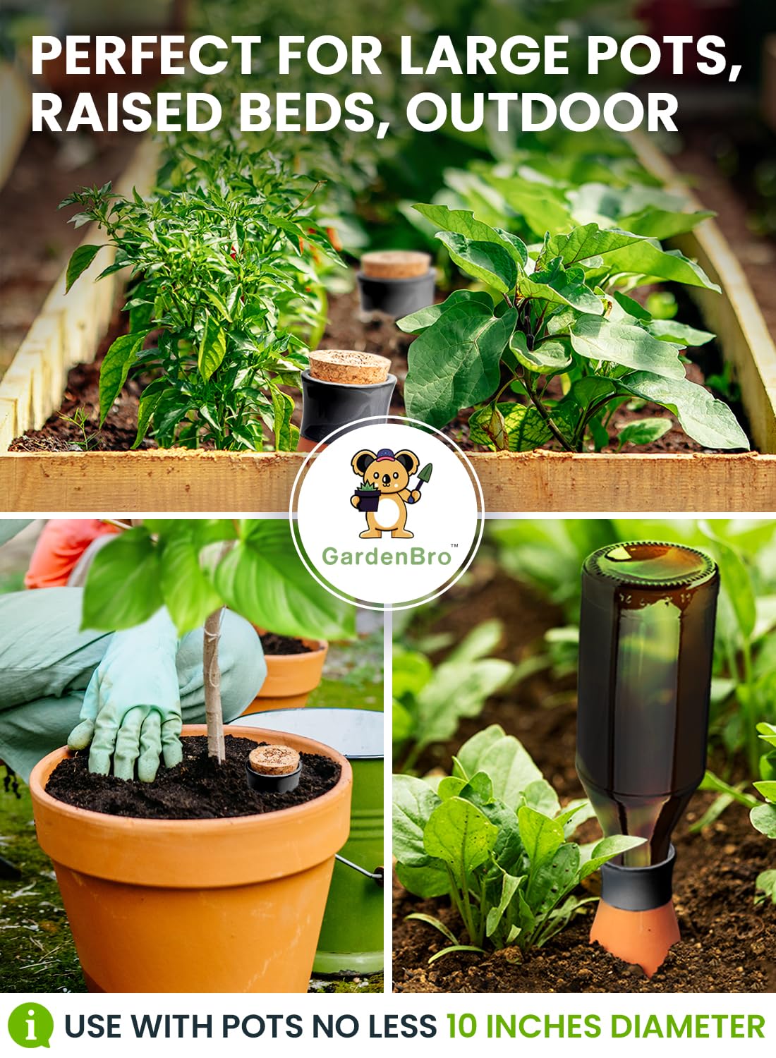 Gardenbro gift-ready box with four Ollas and accessories.