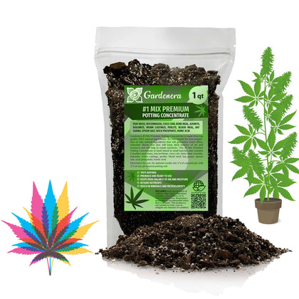 Gardenera Just-Add-Water Potting Soil Mix bag; optimized for moisture retention and easy container gardening.