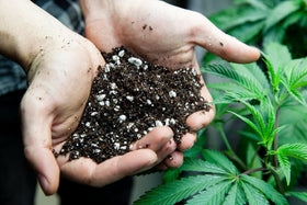 Gardenera Just-Add-Water Potting Soil Mix close-up; features premium ingredients supporting robust root development.