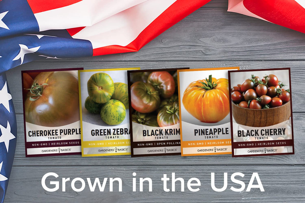 Gardeners Basics heirloom seeds pack ideal for salsa, salads, and preservation.