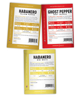 Gardeners Basics 5-variety pepper seeds pack for diverse harvest