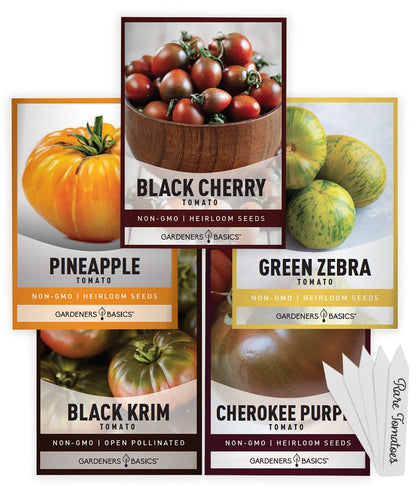 Gardeners Basics Cherokee Purple beefsteak seeds for vibrant heirloom harvests.