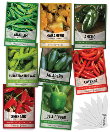 Gardeners Basics Jalapeño seeds for planting, ideal for home pepper harvests